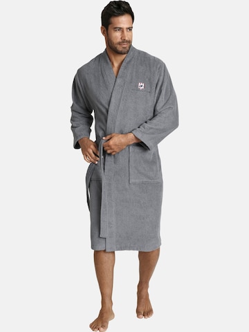 Jan Vanderstorm Long Bathrobe 'Janning' in Grey: front