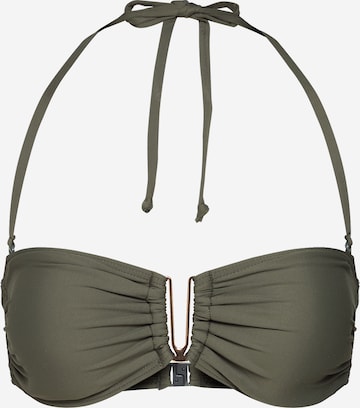 ABOUT YOU Bandeau Bikini Top 'Melanie' in Grün: predná strana