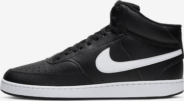 Nike Sportswear Sneaker 'Court Vision Mid' in Schwarz: predná strana