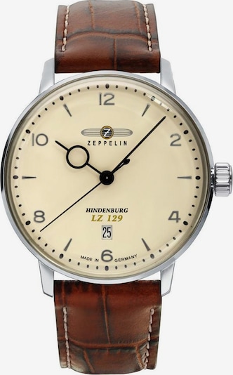 Zeppelin Uhr 'LZ129' in beige / braun / silber, Produktansicht