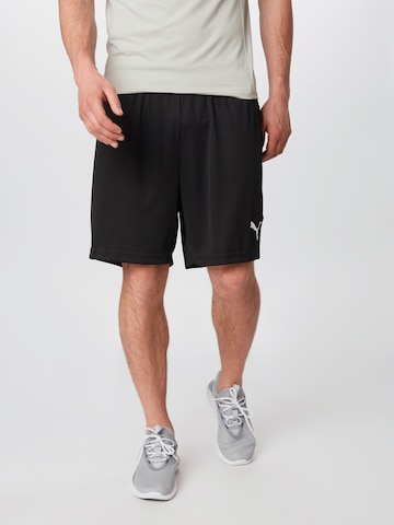 PUMA Loosefit Sportshorts 'Liga' in Schwarz: Vorderseite