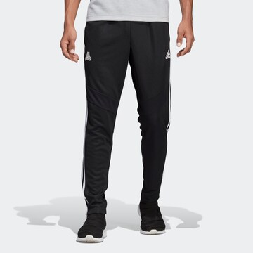ADIDAS PERFORMANCE Slimfit Sporthose in Schwarz: Vorderseite