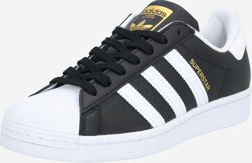 Baskets basses 'Superstar' ADIDAS ORIGINALS en noir : devant