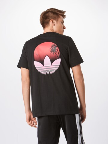 ADIDAS ORIGINALS T-Shirt 'Tropical' in Schwarz: zadná strana