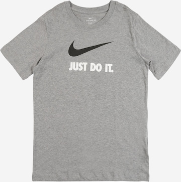 Tricou 'Swoosh' de la Nike Sportswear pe gri: față