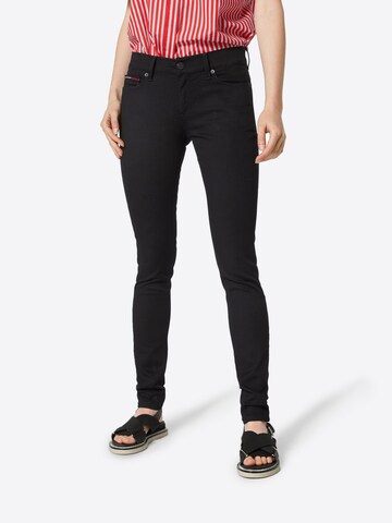 Tommy Jeans Skinny Jeansy 'Nora' w kolorze czarny: przód