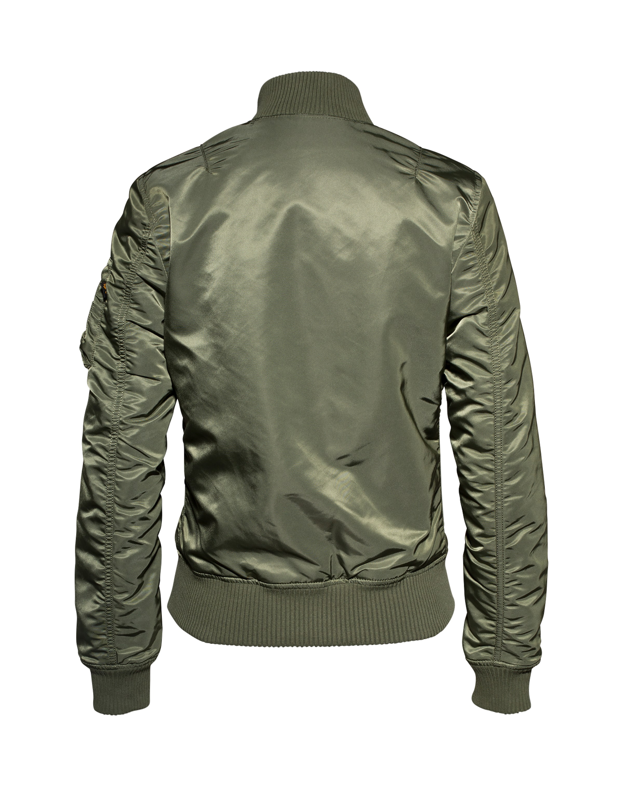 ALPHA INDUSTRIES Φθινοπωρινό και ανοιξιάτικο μπουφάν σε πράσινο: πίσω