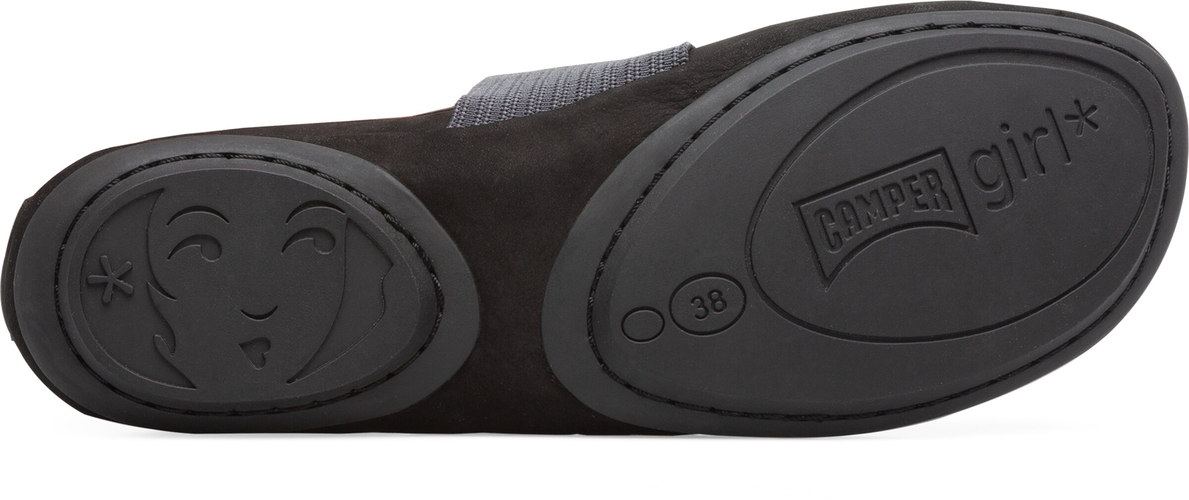 CAMPER Riemchenballerina in Schwarz