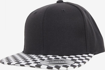 Cappello da baseball 'Checkerboard' di Flexfit in nero: frontale