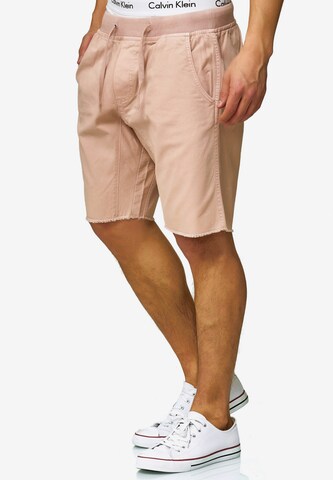 Loosefit Pantalon chino 'Carver' INDICODE JEANS en rose : devant