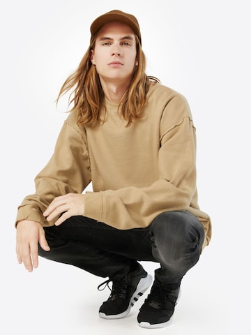 Urban Classics Sweatshirt 'Open Edge Crew' i beige