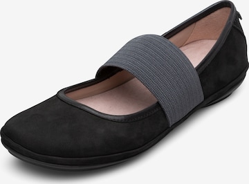 CAMPER Ballet Flats with Strap in Black: front