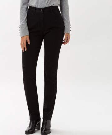 BRAX Slimfit Jeans 'Carola' in Zwart: voorkant
