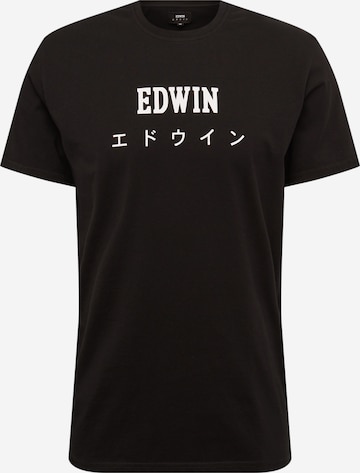 EDWIN Shirt 'Edwin Japan TS' in Black: front