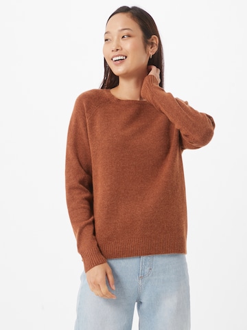 ONLY Sweater 'LESLY' in Brown: front