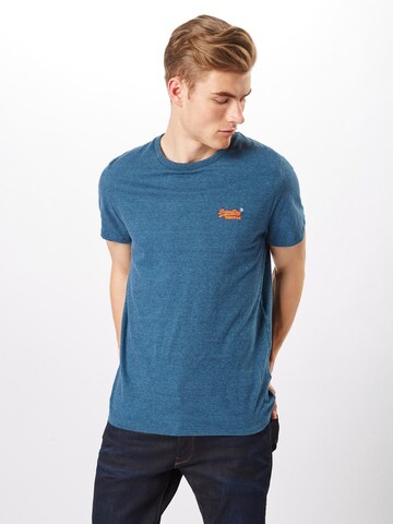 Superdry Regular Fit T-Shirt in Blau: predná strana