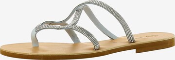 EVITA T-Bar Sandals in Grey: front