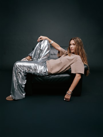 Silver Sequin Pants Look