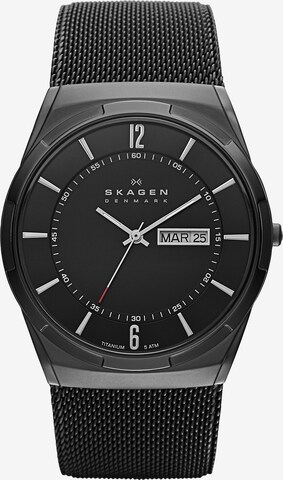 SKAGEN Analoguhr 'Melbye' in Schwarz: predná strana