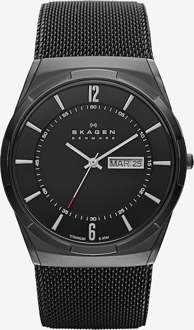 SKAGEN Analoguhr 'Melbye' in Schwarz: predná strana