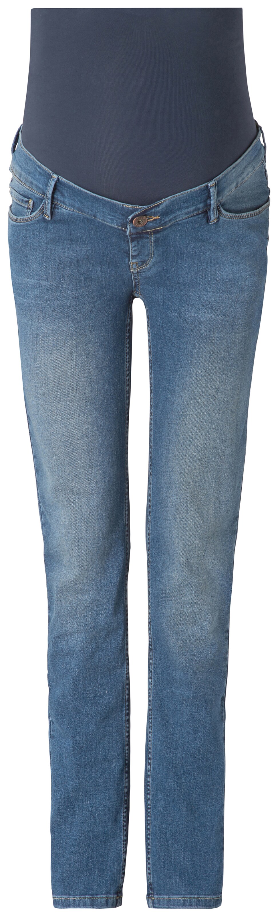 Frauen Jeans Noppies 'Beau' Straight Umstandsjeans in Blau - UM71379