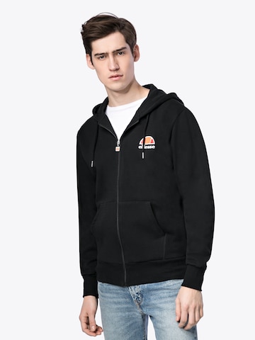 ELLESSE Sweatjacke 'Milletto' in Schwarz: Vorderseite