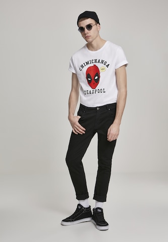 Mister Tee Shirt 'Deadpool Chimichanga' in Wit: voorkant