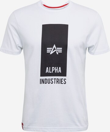 Coupe regular T-Shirt ALPHA INDUSTRIES en blanc : devant