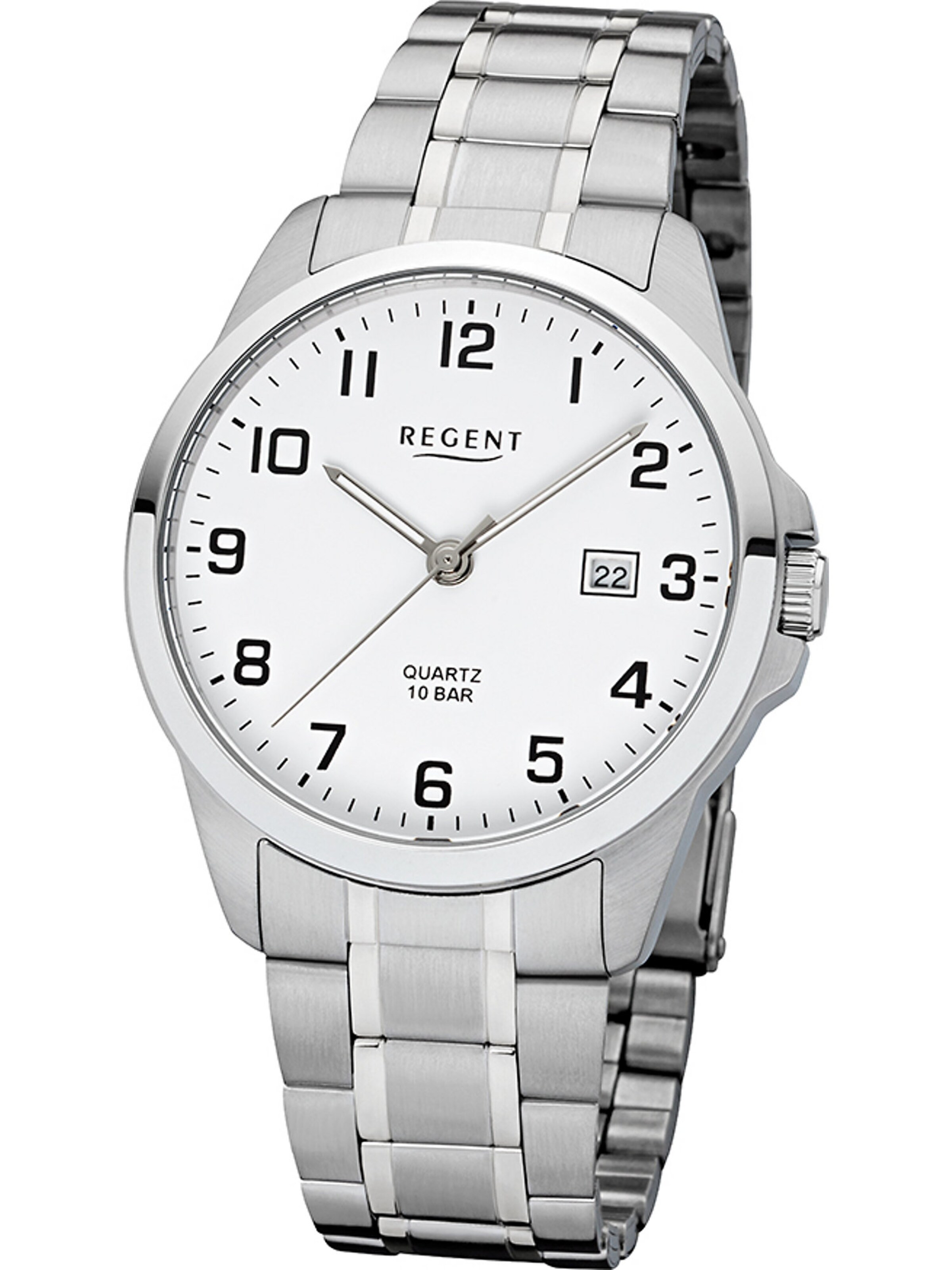 REGENT Analog Watch in Silver: front