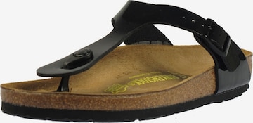 BIRKENSTOCK T-Bar Sandals 'Gizeh' in Black: front