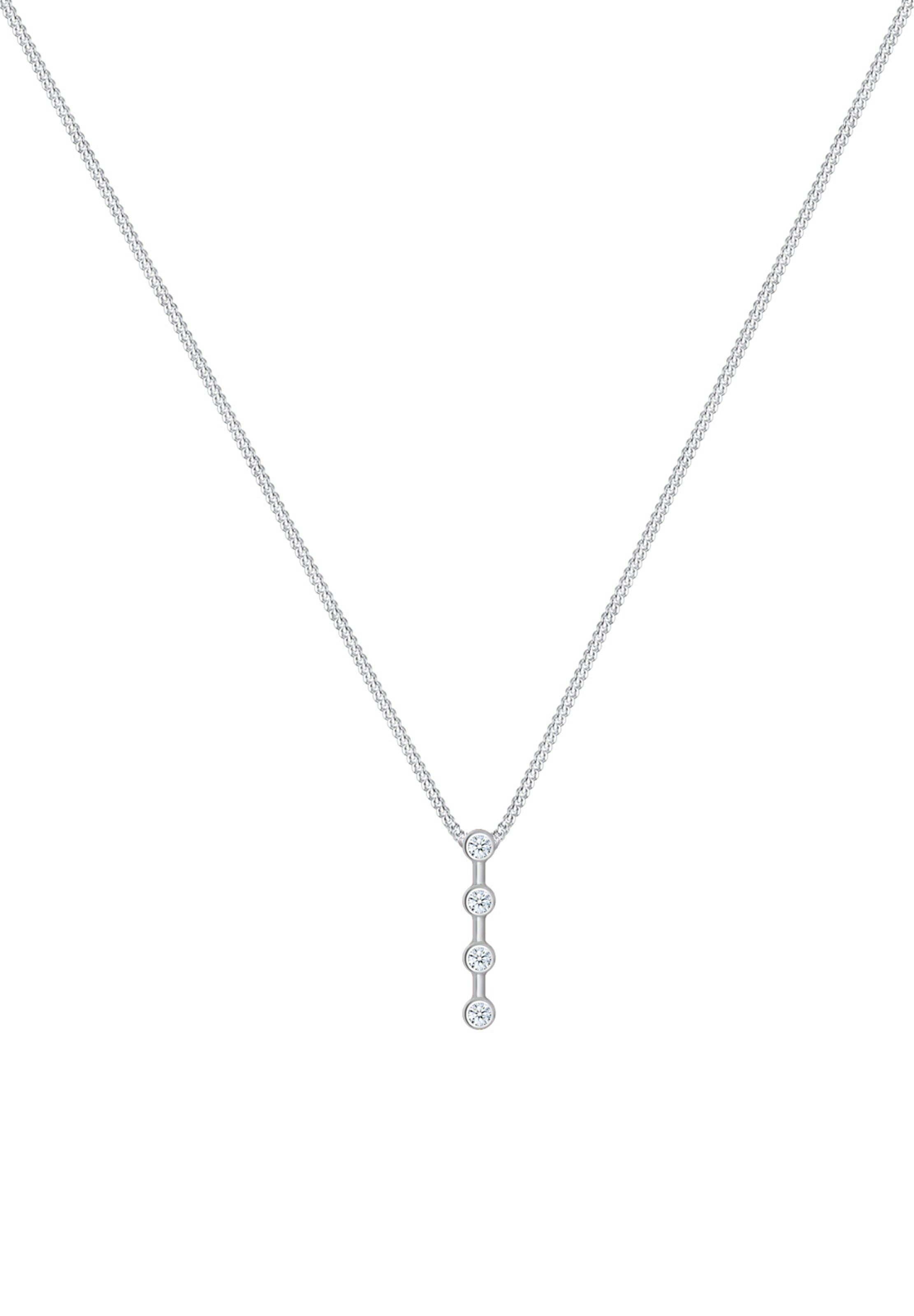 Elli DIAMONDS Ketting 'Geo' in Zilver