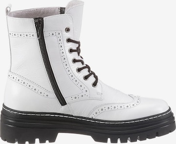 GABOR Lace-Up Ankle Boots in White