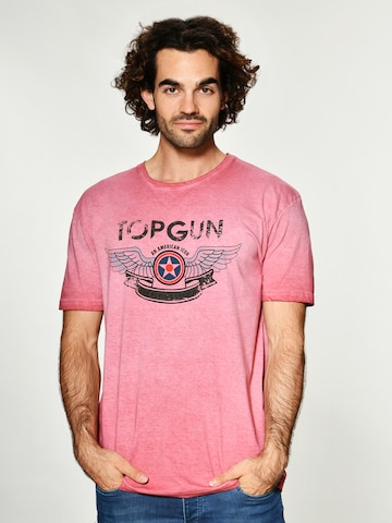 TOP GUN Shirt 'Construction' in Red: front