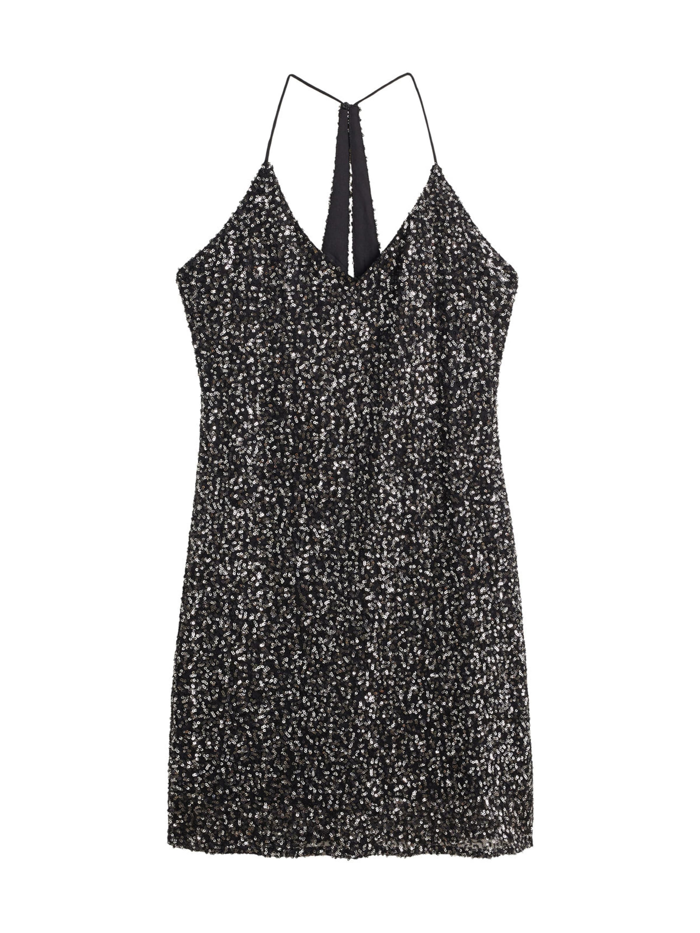 MANGO Sukienka 'Sequin' w kolorze czarny: przód