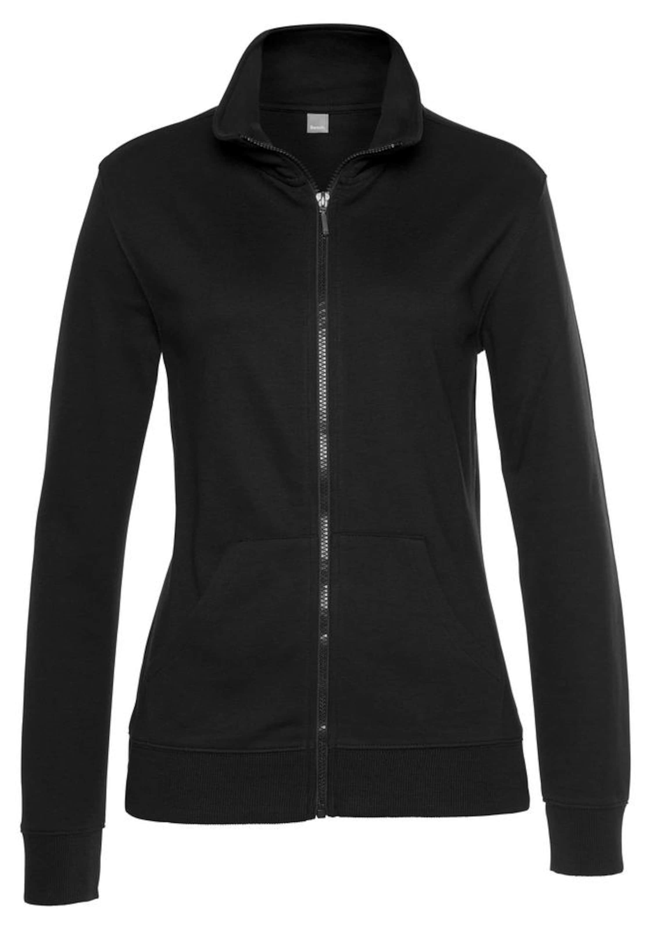 BENCH Tepláková bunda - Čierna: predná strana