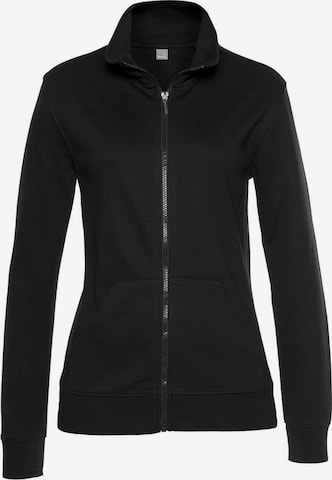 BENCH Zip-Up Hoodie in Black: front