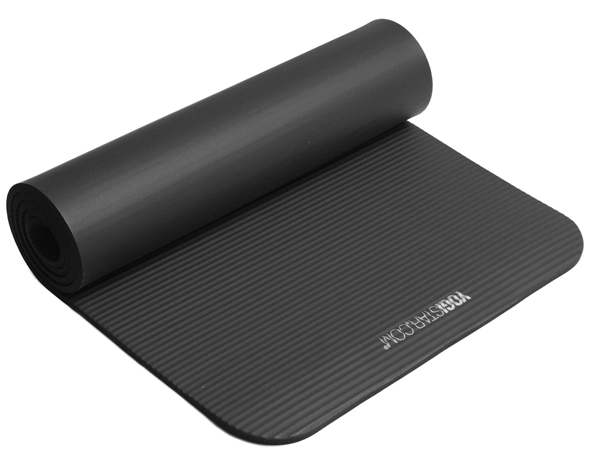 YOGISTAR.COM Mat in Black: front