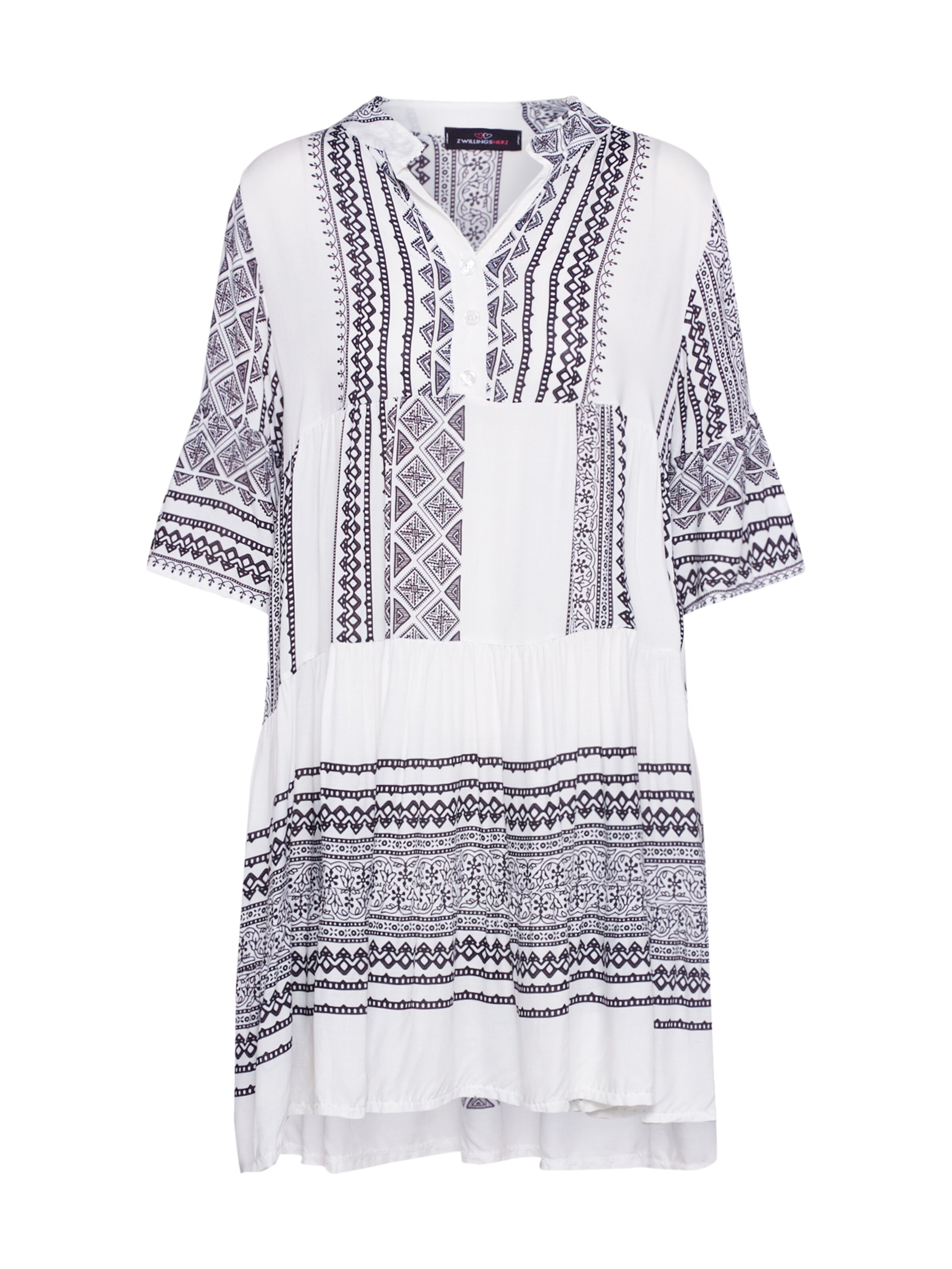 Zwillingsherz - Zomerjurk 'Mediteran' in de kleur Zwart