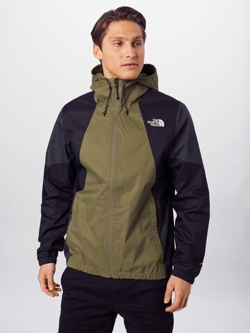 THE NORTH FACE Klasický střih Outdoorová bunda 'Farside' – zelená: přední strana