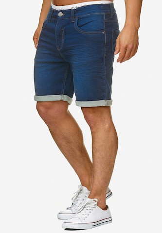 INDICODE JEANS Regular Shorts 'Lonar' in Blau: predná strana