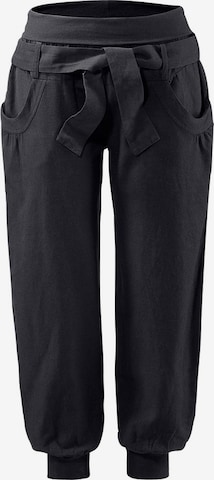 Pantalon harem BUFFALO en noir : devant