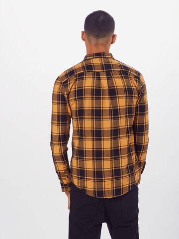 Denim Project Regular fit Button Up Shirt 'Check Shirt' in Yellow