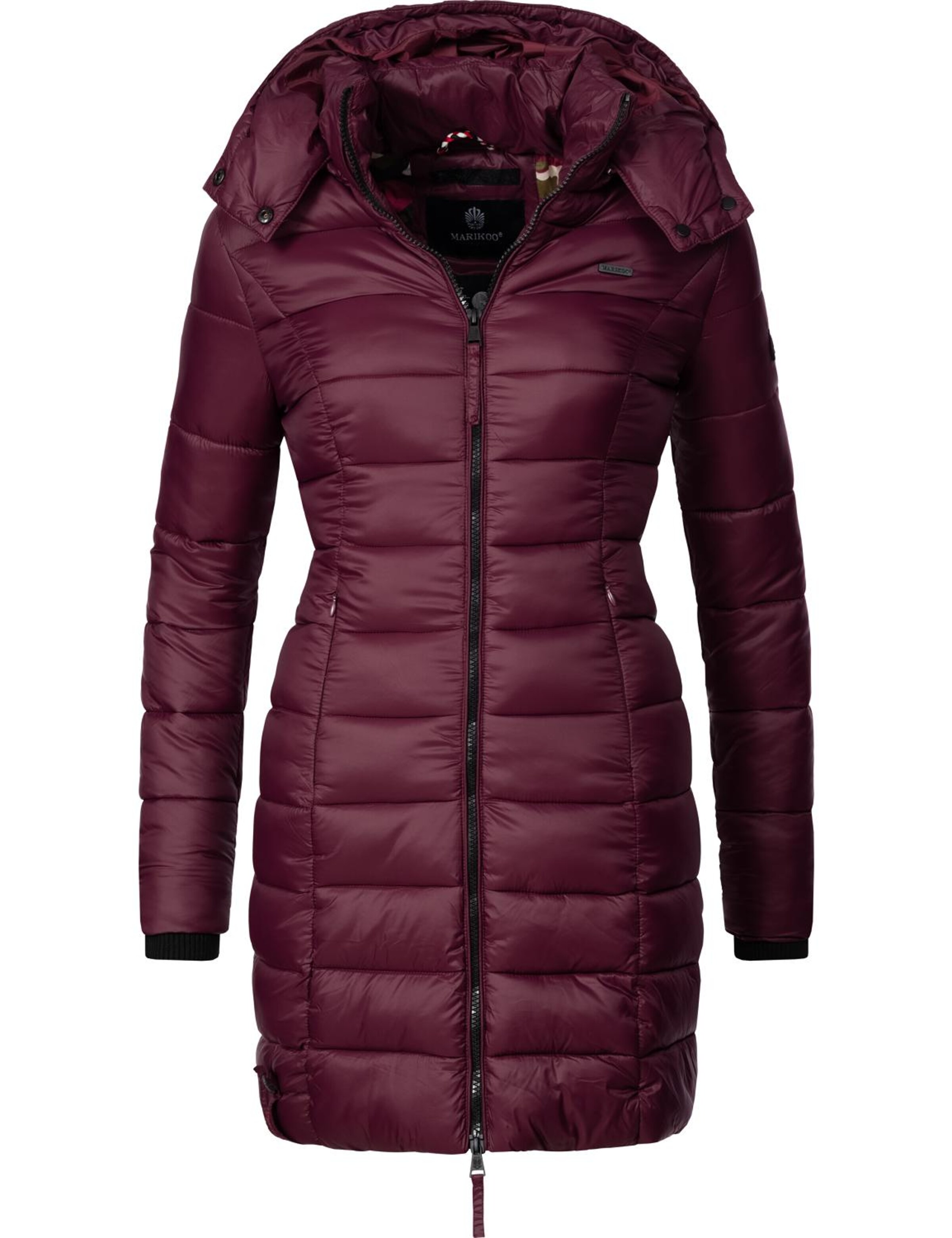 MARIKOO Winter coat 'Abendsternchen' in Red: front