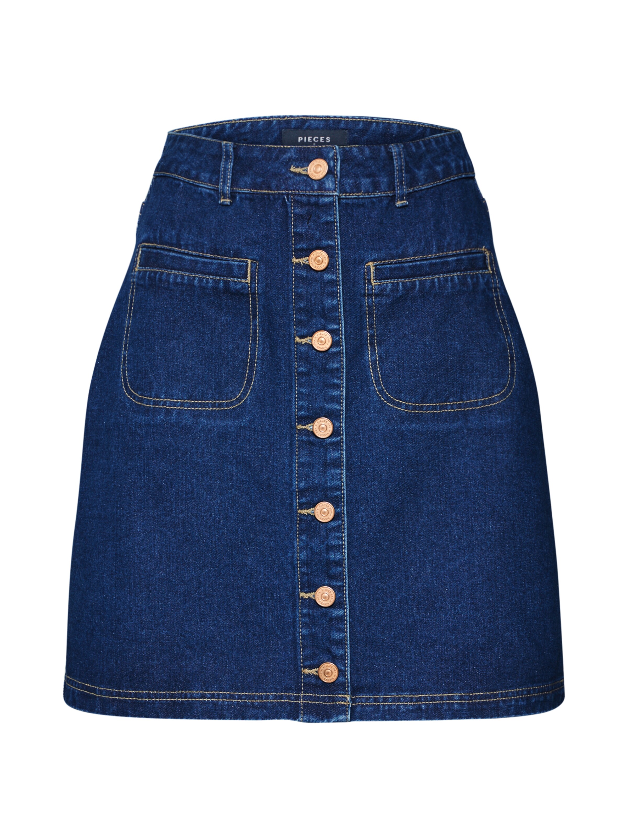 PIECES - Minirock in blue denim