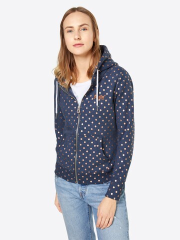 Veste de survêtement Superdry en bleu : devant