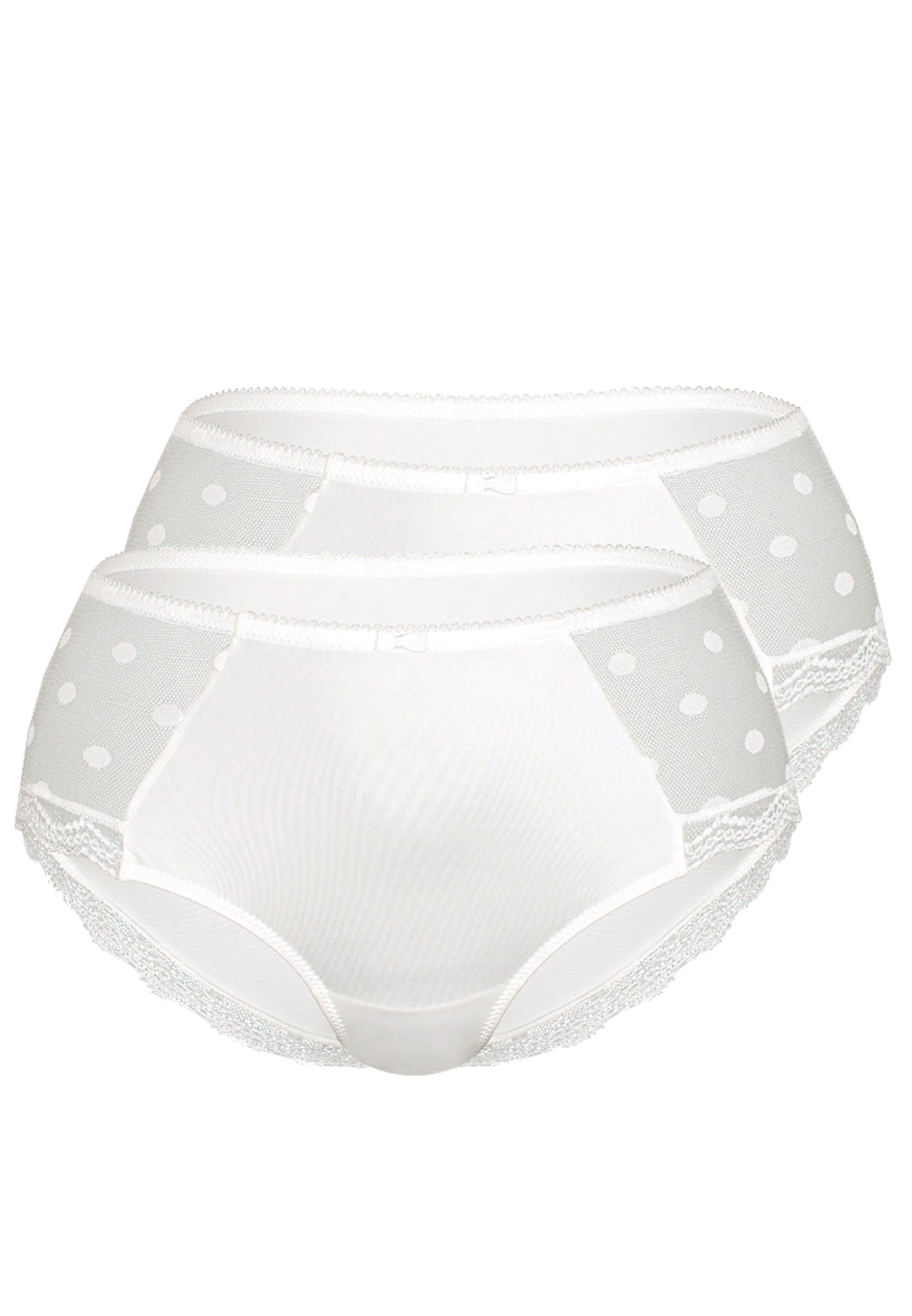 sassa Pant 'DOTTED MESH' in Weiß: Vorderseite