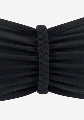 BUFFALO Bandeau Bandeautop "Happy" in Schwarz