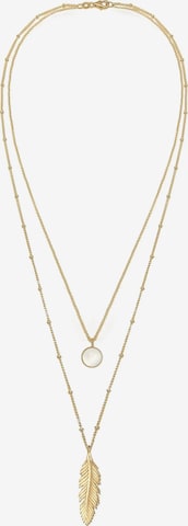 ELLI Necklace 'Feder' in Gold: front