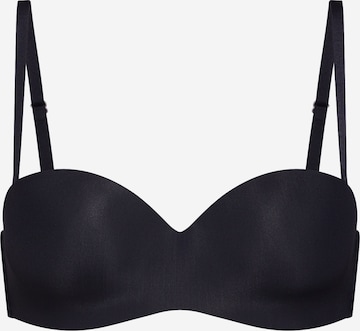 Skiny Balconette Bra 'Lovers' in Black: front