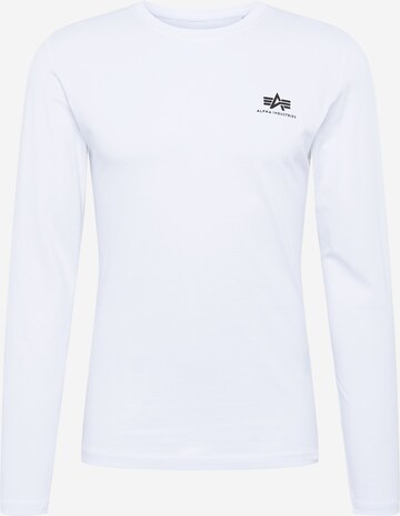 T-Shirt ALPHA INDUSTRIES en blanc : devant